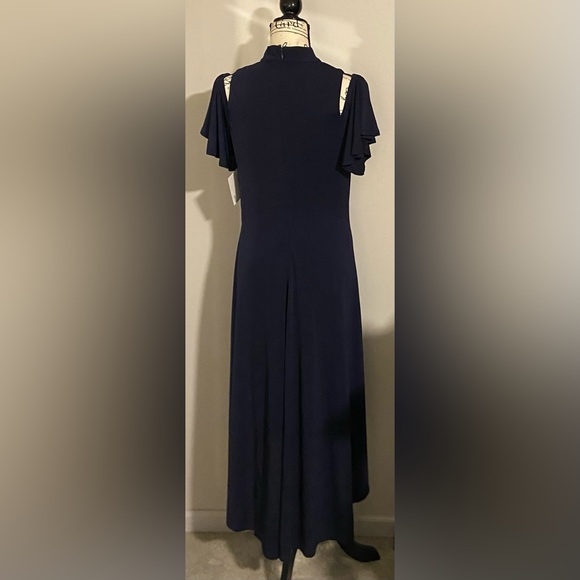 NWT Kensie Cold Shoulder Flutter Sleeve High-Low Dress - Picture 9 of 15